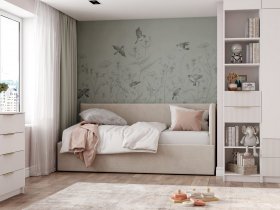 Диван-кровать Бенто (крем) в Быстровке - bystrovka.mebel-nsk.ru | фото