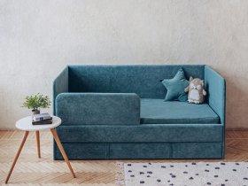 Диван-кровать Happy (бирюзовый) в Быстровке - bystrovka.mebel-nsk.ru | фото