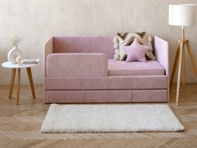 Диван-кровать Happy (розовый) в Быстровке - bystrovka.mebel-nsk.ru | фото