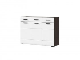 Комод 1200 КМ-01 Либерти (венге/белый глянец) в Быстровке - bystrovka.mebel-nsk.ru | фото