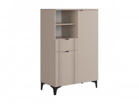 Комод 2 Рич (кашемир/фрапучино матовый/черный) в Быстровке - bystrovka.mebel-nsk.ru | фото