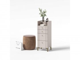 Комод 4 ящика КМ2 Одетта (дуб эндгрей/меланж) в Быстровке - bystrovka.mebel-nsk.ru | фото
