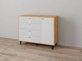 Комод «Катрин-13» (дуб крафт золотой/карбон фарфор) в Быстровке - bystrovka.mebel-nsk.ru | фото