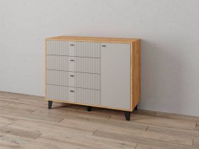 Комод «Катрин-13» (дуб крафт золотой/сантьяго софт) в Быстровке - bystrovka.mebel-nsk.ru | фото
