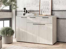 Комод Стандарт-4 NEW (дуб крафт белый) в Быстровке - bystrovka.mebel-nsk.ru | фото