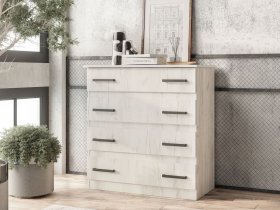 Комод Стандарт-6 NEW (дуб крафт белый) в Быстровке - bystrovka.mebel-nsk.ru | фото