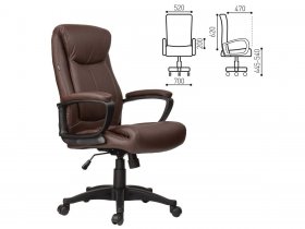 Кресло офисное BRABIX Enter EX-511, коричневое в Быстровке - bystrovka.mebel-nsk.ru | фото