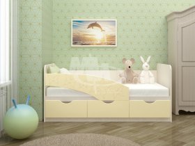Кровать детская Бабочки 1,6 м в Быстровке - bystrovka.mebel-nsk.ru | фото
