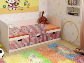 Кровать детская с ящиками 1,86 Минима Hello Kitty в Быстровке - bystrovka.mebel-nsk.ru | фото