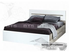 Кровать двуспальная 1,6 м  Наоми КР-11 в Быстровке - bystrovka.mebel-nsk.ru | фото