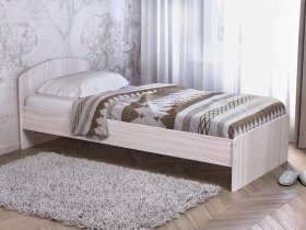 Кровать односпальная 80 с низкой спинкой (ясень шимо светлый) в Быстровке - bystrovka.mebel-nsk.ru | фото