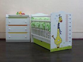 Кроватка детская Жираф с маятником в Быстровке - bystrovka.mebel-nsk.ru | фото