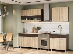 Кухонный гарнитур Босфор 2,0м (дуб сонома/венге) в Быстровке - bystrovka.mebel-nsk.ru | фото