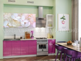 Кухонный гарнитур Вишневый цвет в Быстровке - bystrovka.mebel-nsk.ru | фото