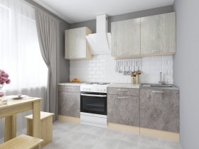 Модульная кухня Йота (пикард/цемент) в Быстровке - bystrovka.mebel-nsk.ru | фото