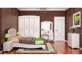 Модульная спальня Каролина в Быстровке - bystrovka.mebel-nsk.ru | фото