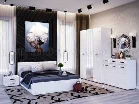 Модульная спальня Нэнси NEW в Быстровке - bystrovka.mebel-nsk.ru | фото