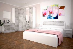 Модульная спальня Сорренто в Быстровке - bystrovka.mebel-nsk.ru | фото