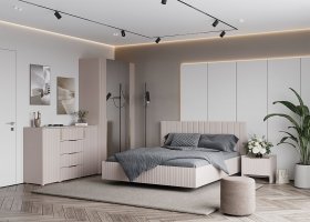 Модульная спальня «Тефия» (тефия/софт сантьяго) в Быстровке - bystrovka.mebel-nsk.ru | фото