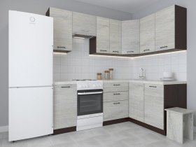 Модульная угловая кухня 1,4м*2,1м Лада (пикард) в Быстровке - bystrovka.mebel-nsk.ru | фото