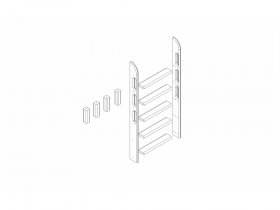 Пакет №10 Прямая лестница и опоры для двухъярусной кровати Соня в Быстровке - bystrovka.mebel-nsk.ru | фото