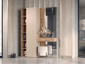 Прихожая Ева (кашемир/дуб вотан) в Быстровке - bystrovka.mebel-nsk.ru | фото
