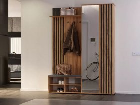 Прихожая Марракеш (дуб вотан/цемент темный) в Быстровке - bystrovka.mebel-nsk.ru | фото