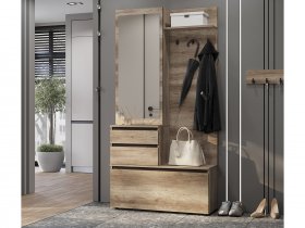 Прихожая ПР-04 Энигма (венге/дуб каньон) в Быстровке - bystrovka.mebel-nsk.ru | фото