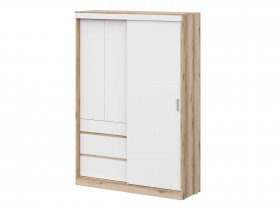 Шкаф-купе (1,5м) Брауни (дуб делано/белый) в Быстровке - bystrovka.mebel-nsk.ru | фото