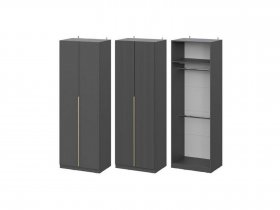 Шкаф ШК-75 Эккервуд (графит) в Быстровке - bystrovka.mebel-nsk.ru | фото