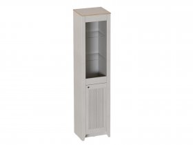 Шкаф-витрина однодверная Валенсия (гостиная) в Быстровке - bystrovka.mebel-nsk.ru | фото