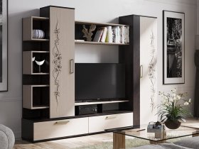 Стенка «Дакота» (венге/дуб молочный) в Быстровке - bystrovka.mebel-nsk.ru | фото