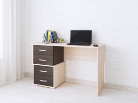 Стол письменный Сити-2 (венге/дуб молочный) в Быстровке - bystrovka.mebel-nsk.ru | фото