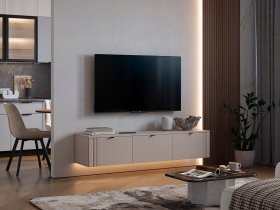 Тумба 2 Рич (кашемир/фрапучино матовый/черный) в Быстровке - bystrovka.mebel-nsk.ru | фото