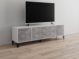 Тумба под ТВ Парус-13 (белый/ателье светлое) в Быстровке - bystrovka.mebel-nsk.ru | фото